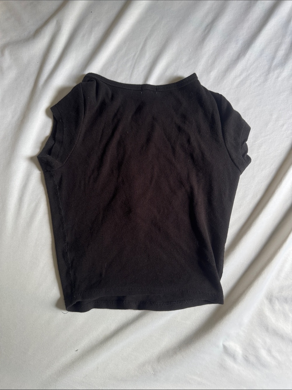 GARAGE Ribbed Cap Sleeve Henley - Picture 4 of 5